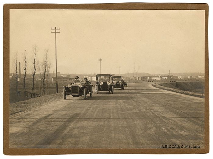 Autostrada Milano-Laghi, Foto Alceo Ricca & C. Milano, 1923 ca