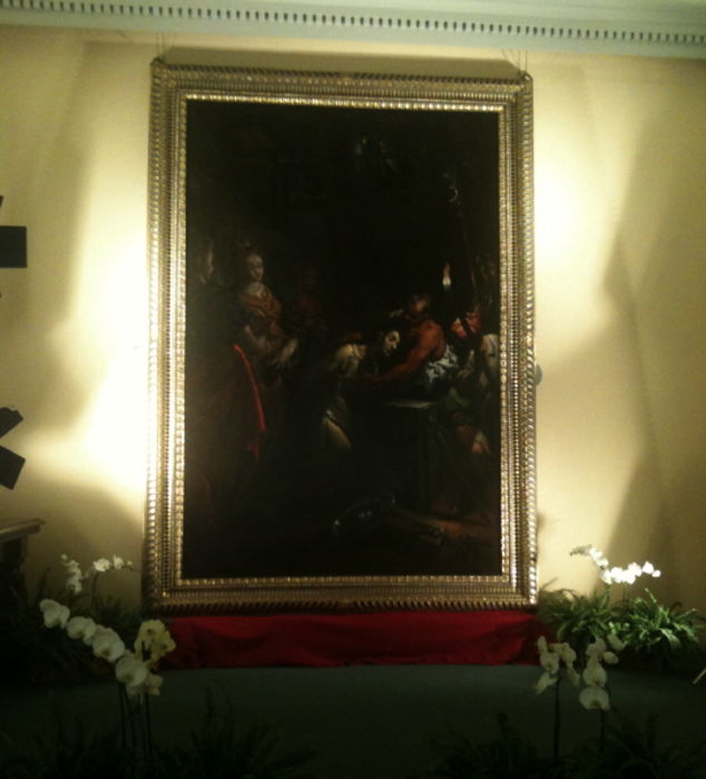La Decollazione del Battista esposta nella Sala Convegni del Tci. © Patrizia Terragni