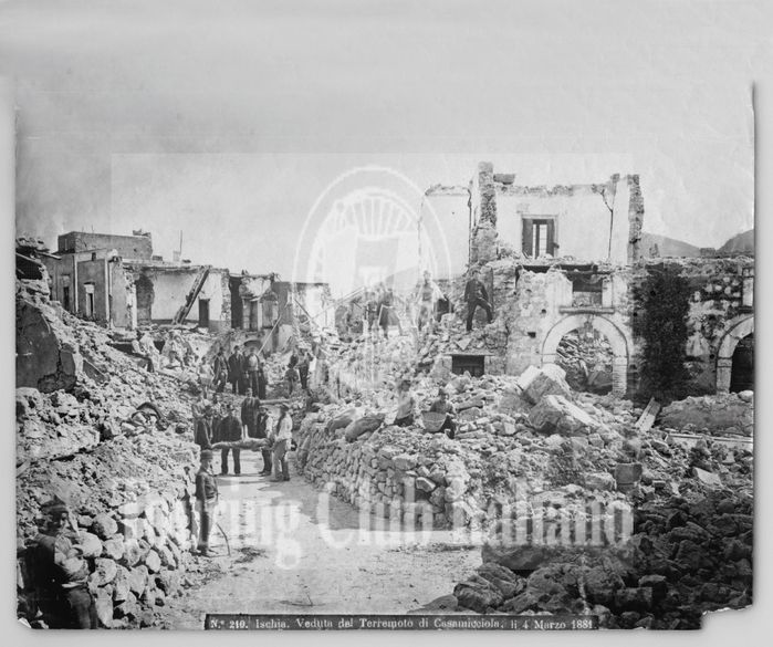Veduta del terremoto di Casamicciola, Ischia. 1881, Archivio Tci