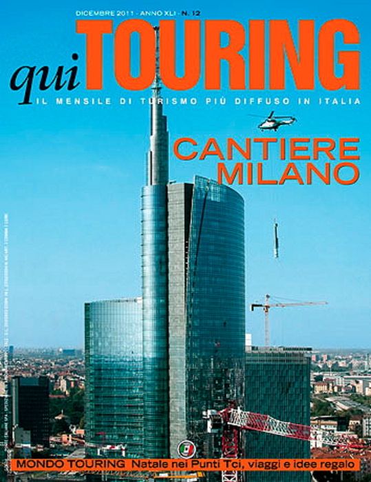 La copertina di Qui Touring di dicembre con Cantiere Milano. © L. De Simone.