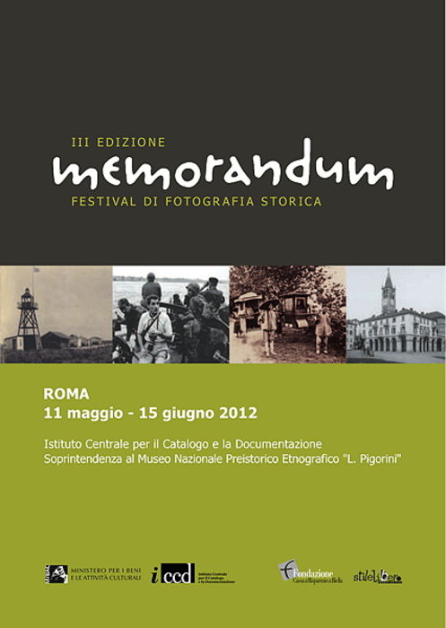 La locandina di Memorandum, il festival di fotografia storica