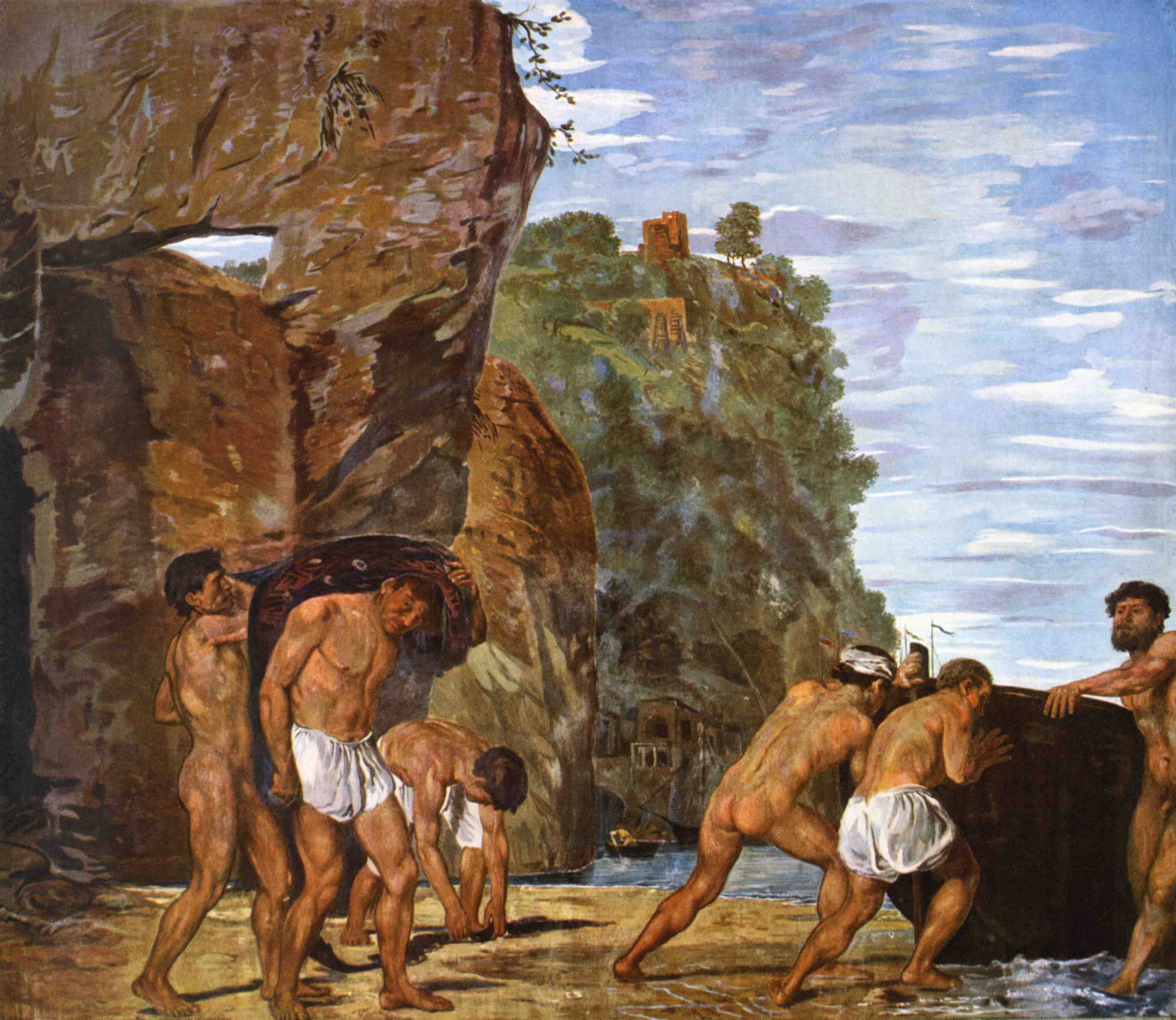 Affresco La partenza dei pescatori