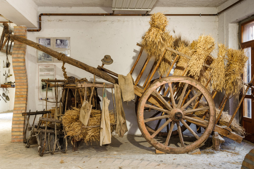 Aquilonia museo etnografico carro agricolo e attrezzi