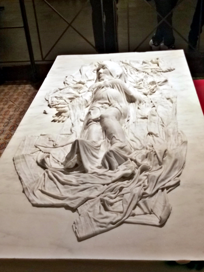 Basiloica di San Severo Fuori le Mura scultura Figlio Velato