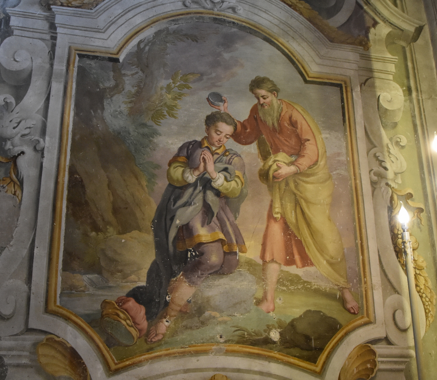 Chiesa di San Ranieri e dei Santi Quaranta Martiri Pisani - affresco battesimo