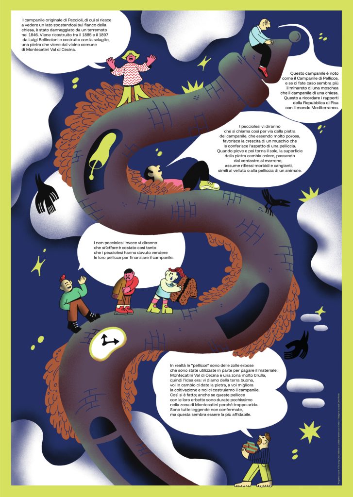 Peccioli, Giorno dopo Giorno - illustrazione di Carol Rollo