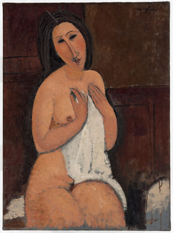 Modigliani - Nudo seduto con camicia