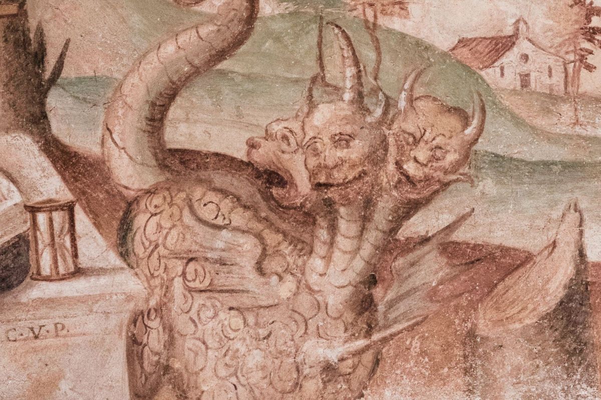 Affresco della chiesa Cinquecentesca di Bardies