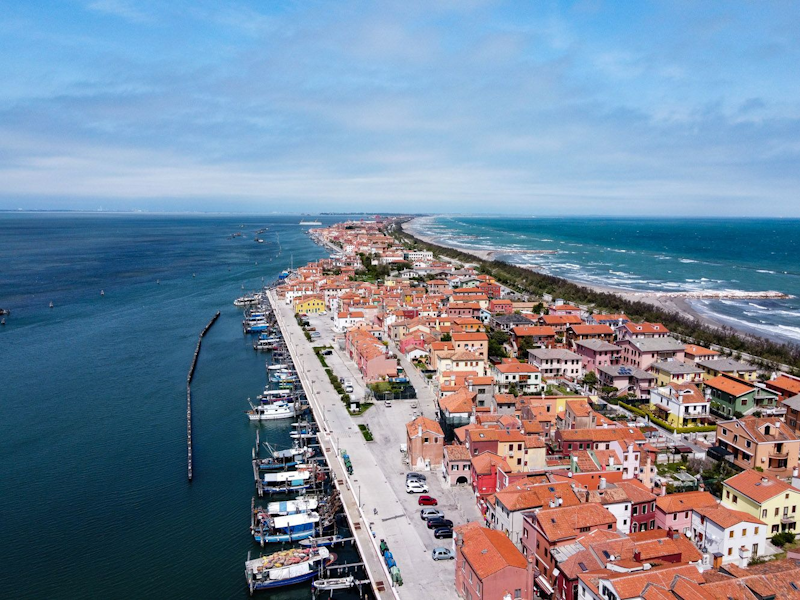 Pellestrina, vista dall'alto