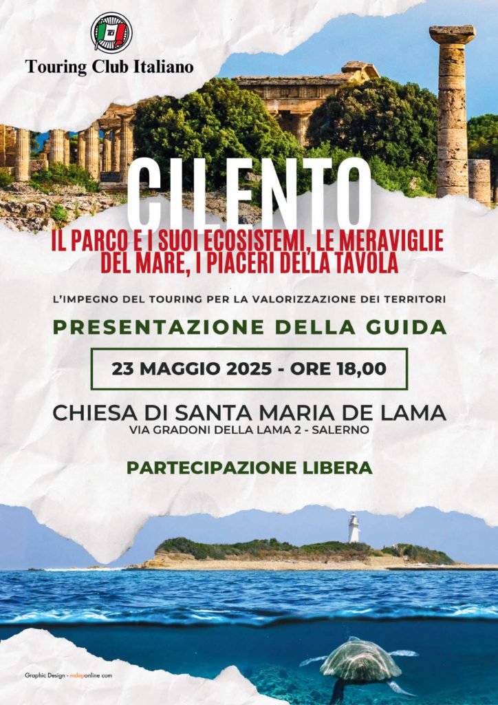 Salerno - S. M. de Lama - presentazione guida Touring Cilento - venerdì 23 maggio 2025