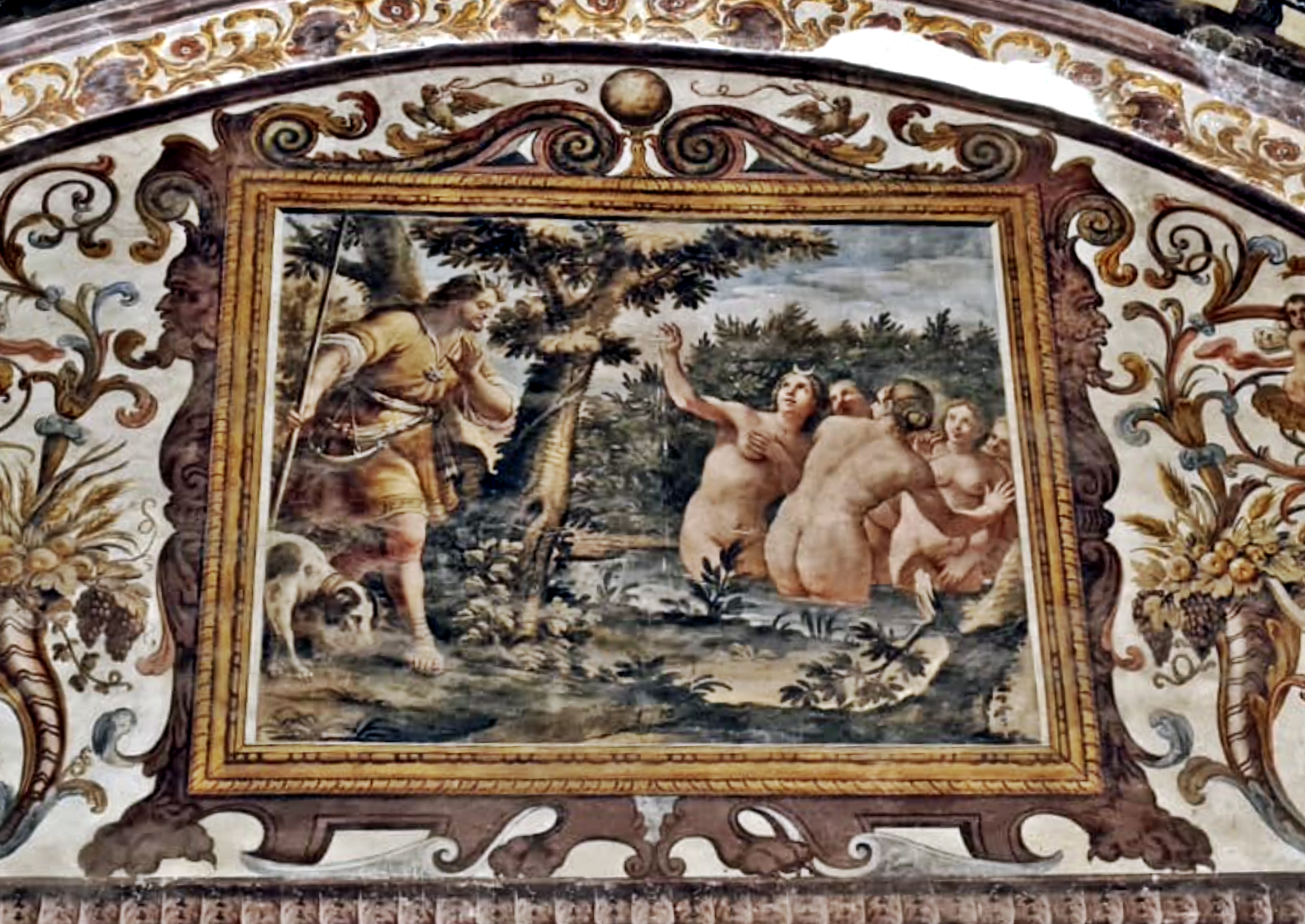 Sant'Agata dei Goti Castello Ducale affresco Diana e Atteone