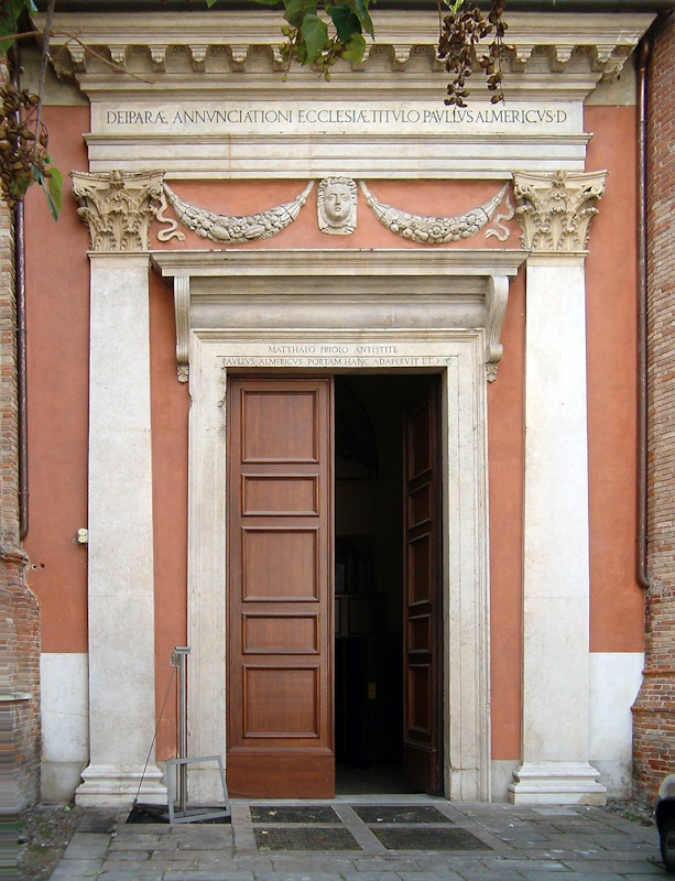 Vicenza - Palladio, Porta laterale della Cattedrale - ph. Marcok wikipedia