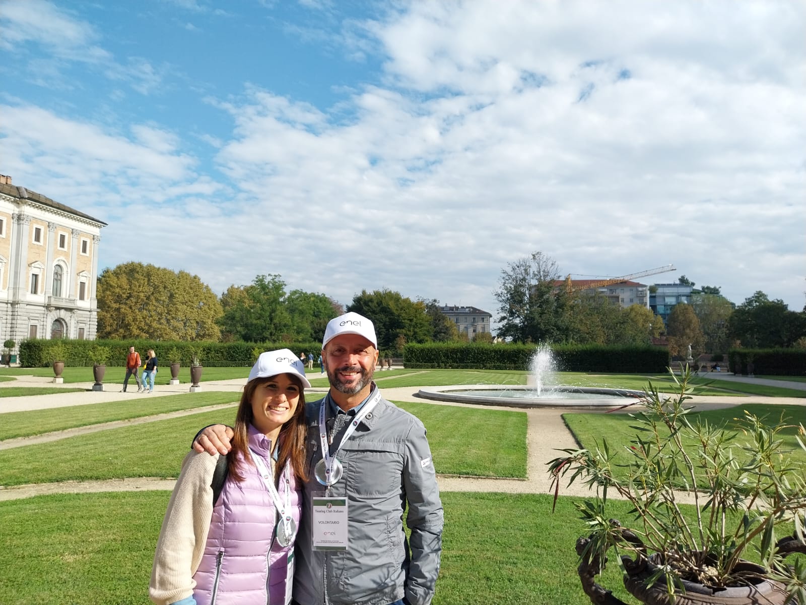 Dipendenti Enel presso i Giardini Reali di Torino, luogo Aperti per Voi TCI