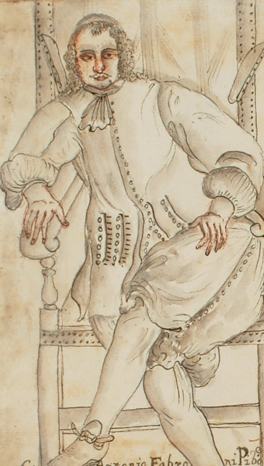 Ignazio Fabroni, Capitano di galera, matita su carta, sec. XVII
