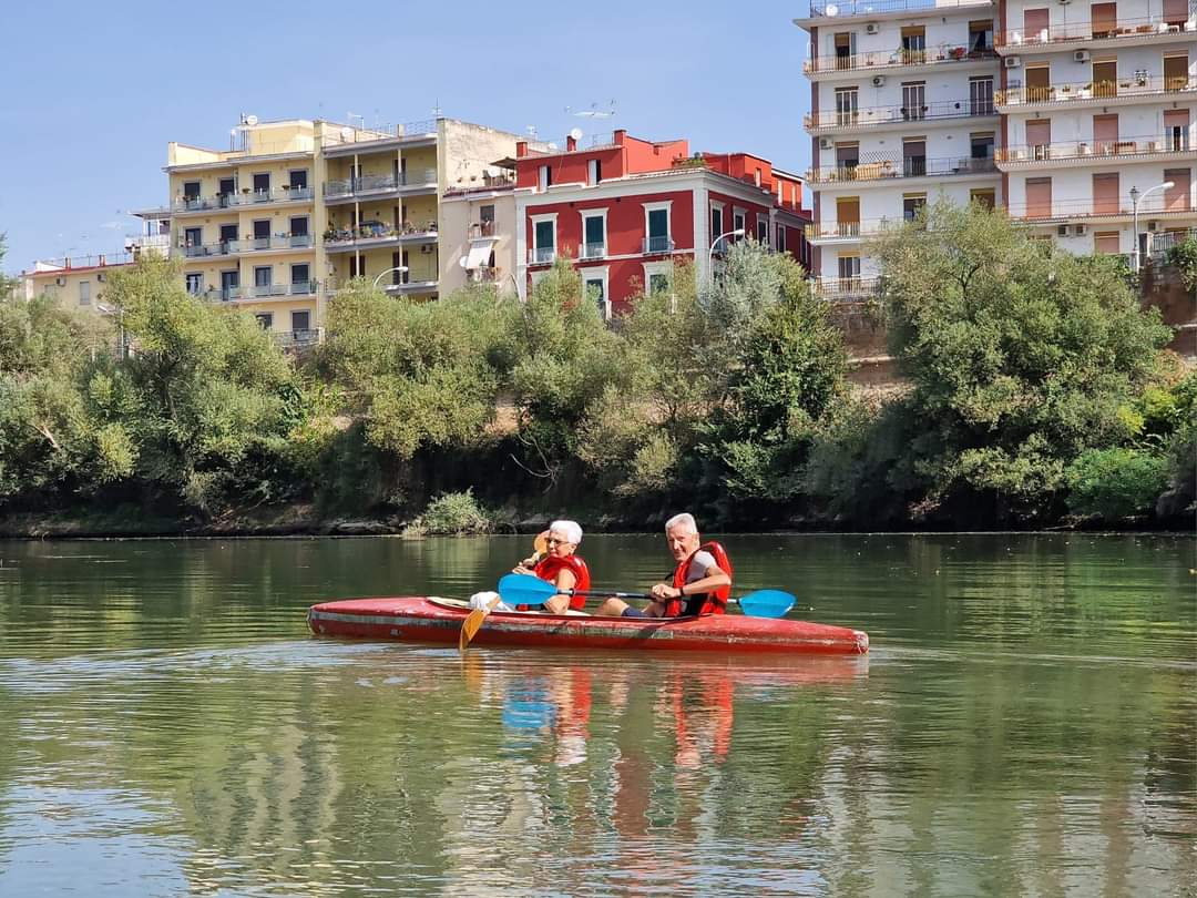 in kayak sul Volturno
