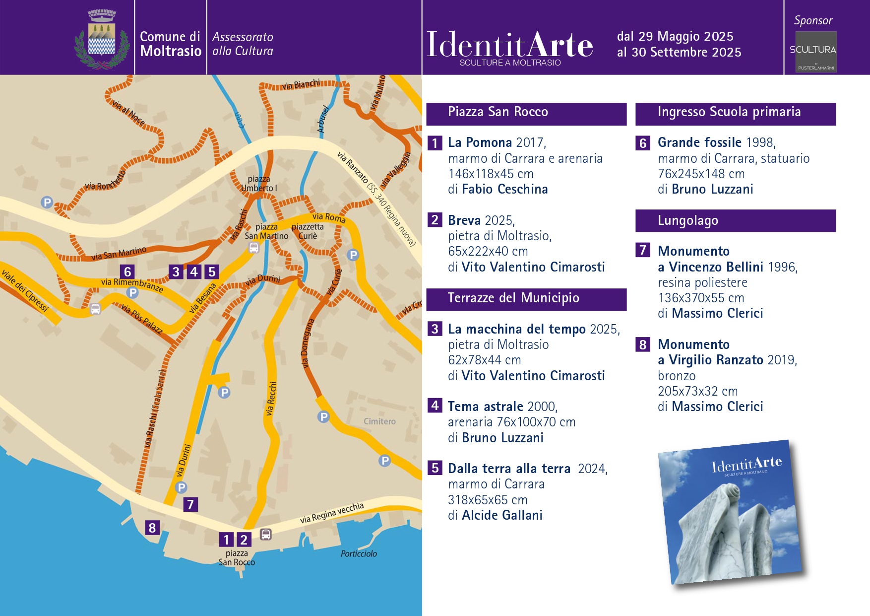 MAPPA ESPOSITIVA DELLE SCULTURE